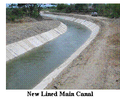 Text Box:    New Lined Main Canal  
