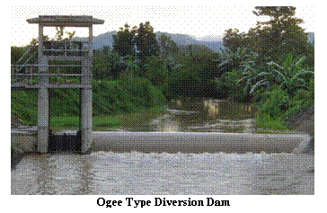 Text Box:    Ogee Type Diversion Dam  