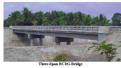 Text Box:    Three-Span RCDG Bridge  